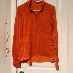 Nike Thermal Waffle-Knit Half-Zip Pullover - Athletic Performance Running Top